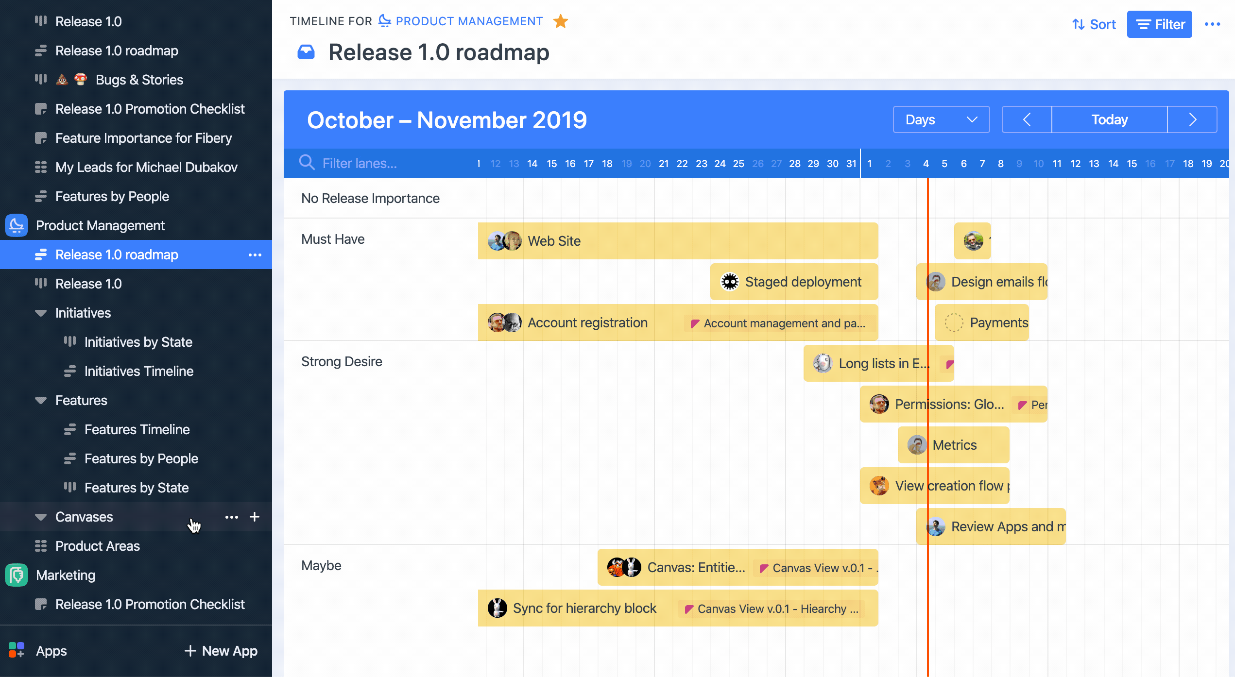 Canvas View current state.