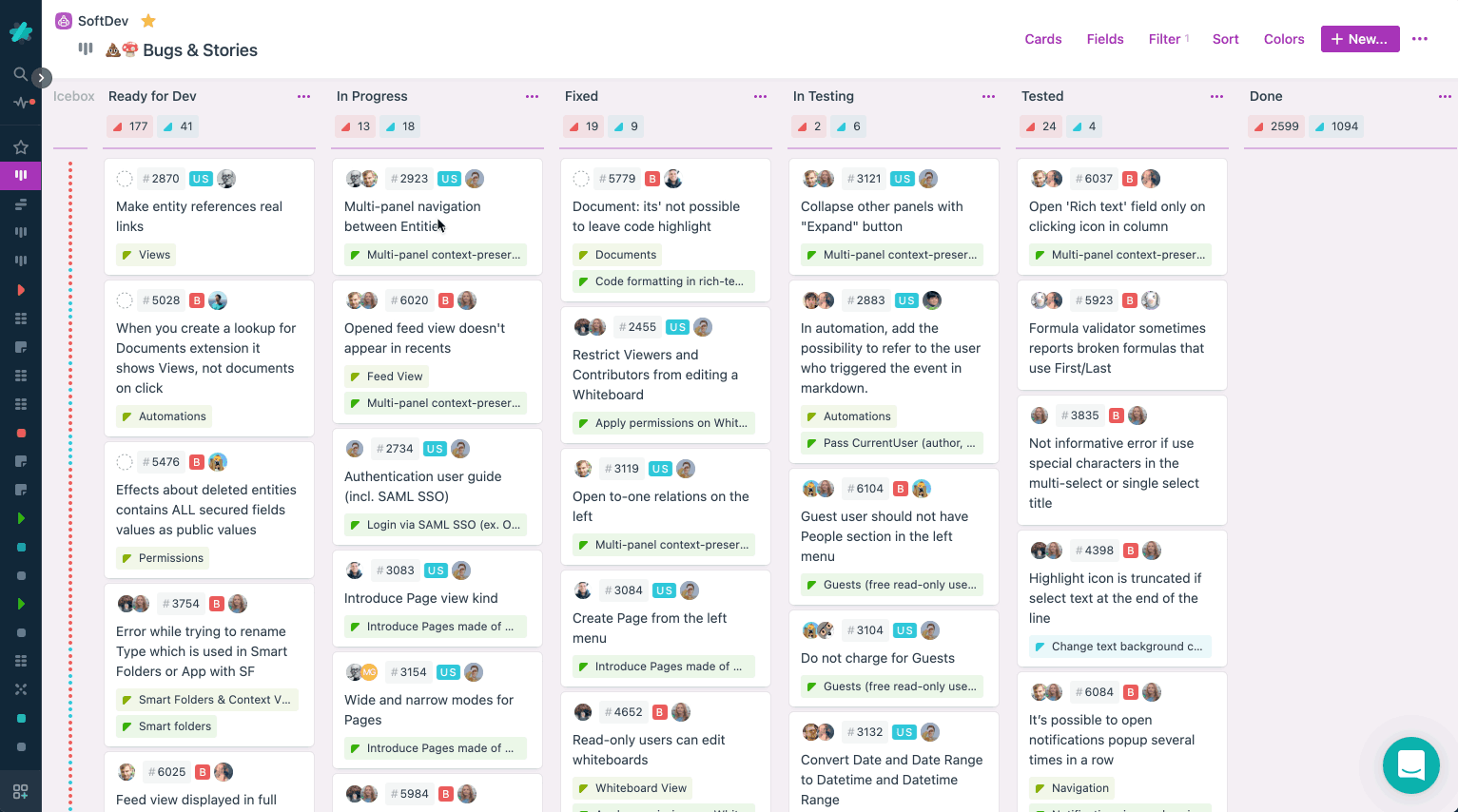 Multi-panel navigation in action