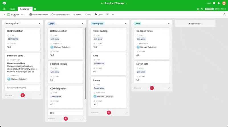 Airtable speed.