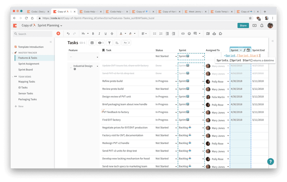 Coda has powerful tables, but they are more complex than in Airtable and less polished.