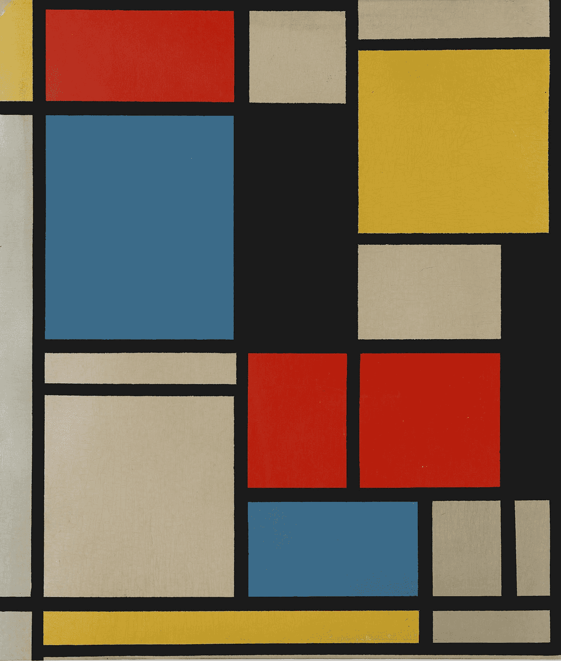 Piet Mondrian. Composition with Blue, Red, and Yellow. 1921