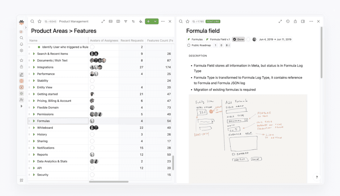 Fibery feature tracking