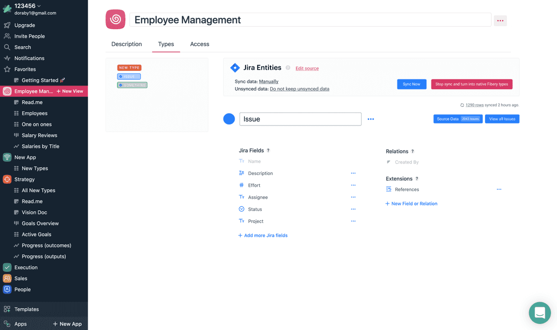 Jira sync mockup