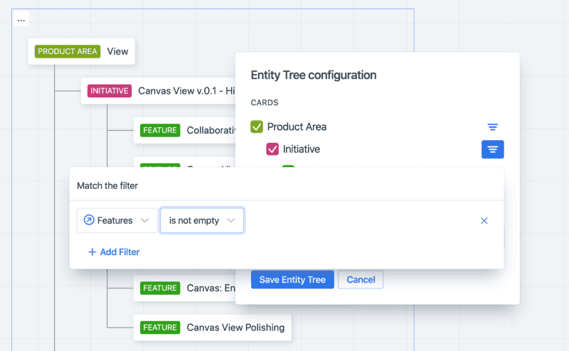Filter entities in Tree Component.