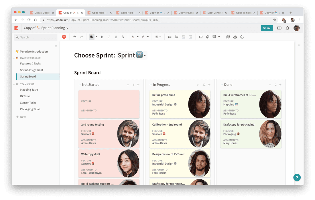 Kanban Board in Coda needs some love…