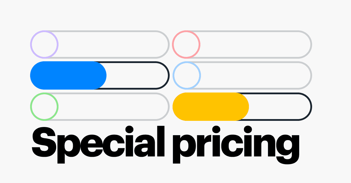 Fibery special pricing for startups, Ukrainian companies, and more.