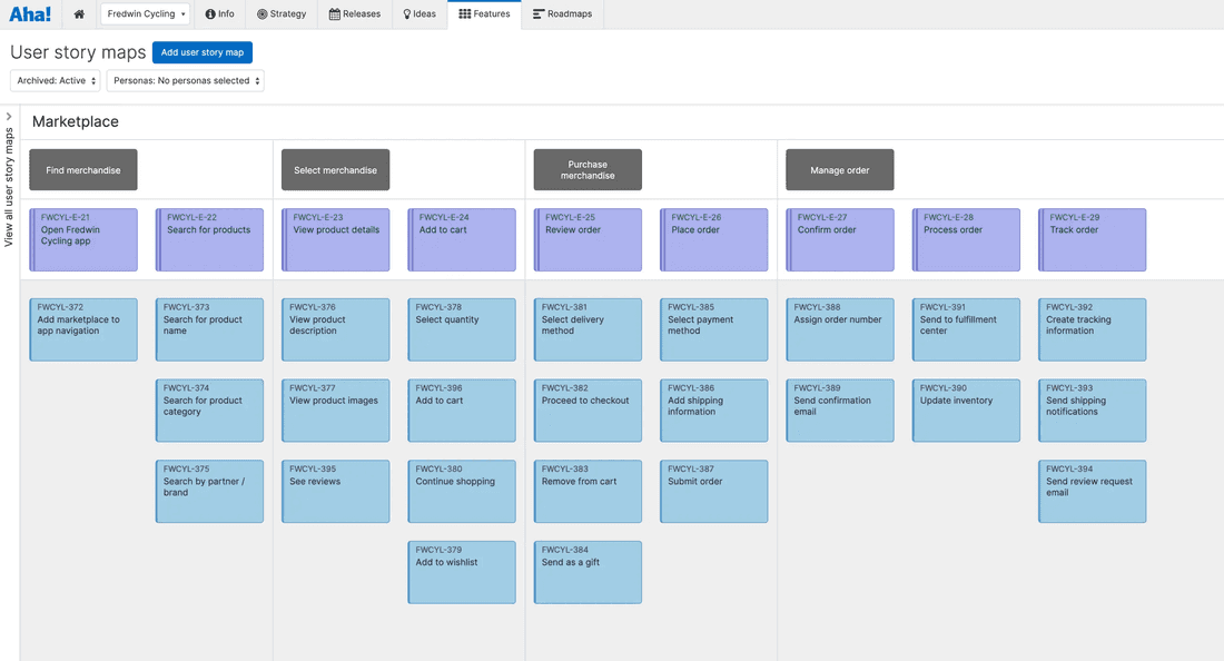 Story Map in Aha!