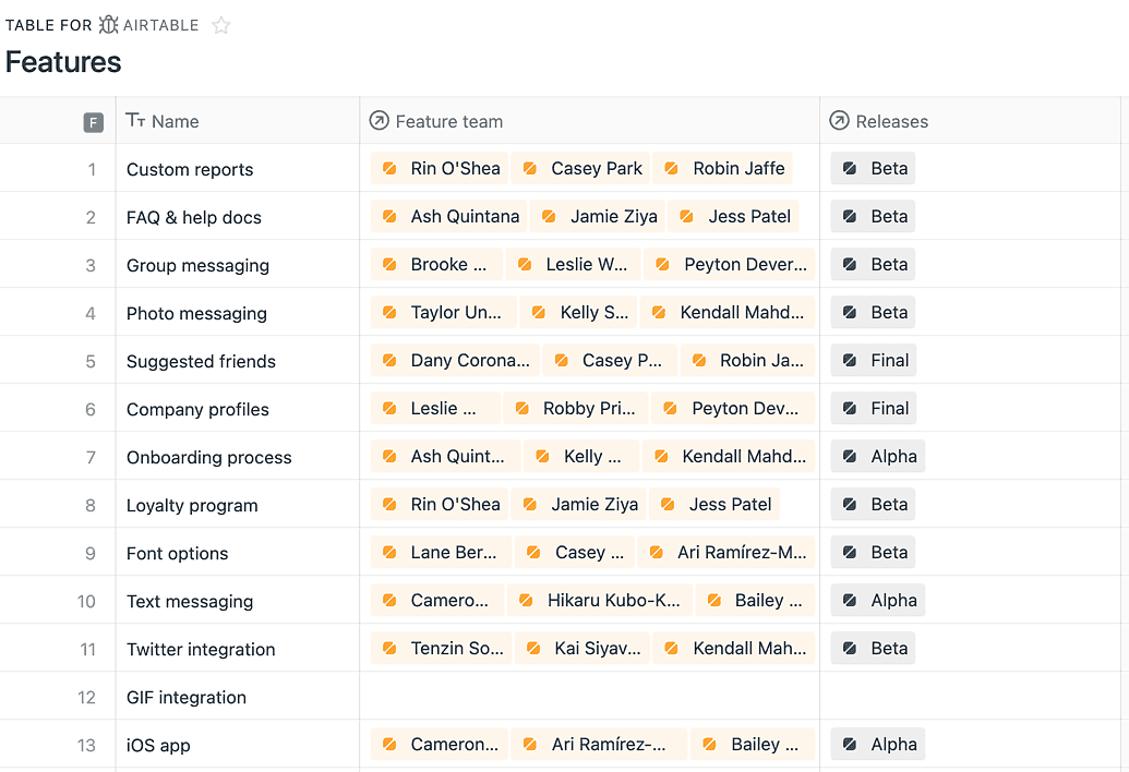 Airtable integration