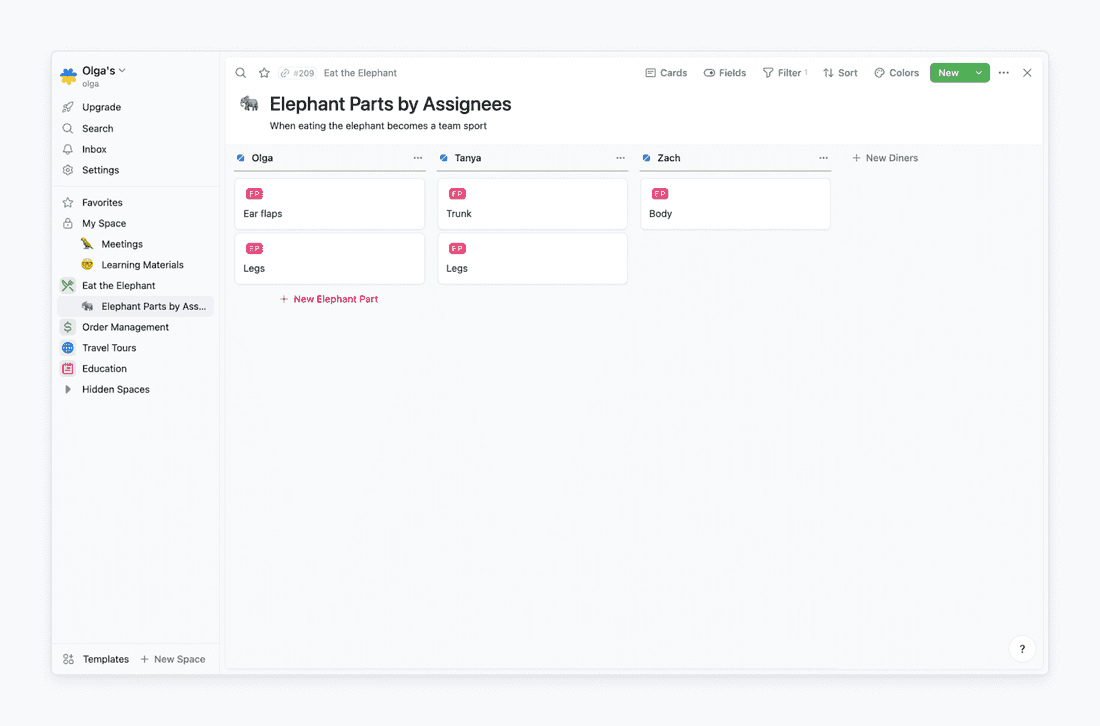 The Kanban board is one of the ways to visualize team work