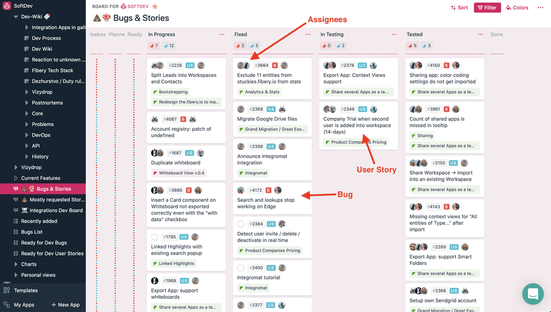 Bugs and User Stories are all we have in the software development process.