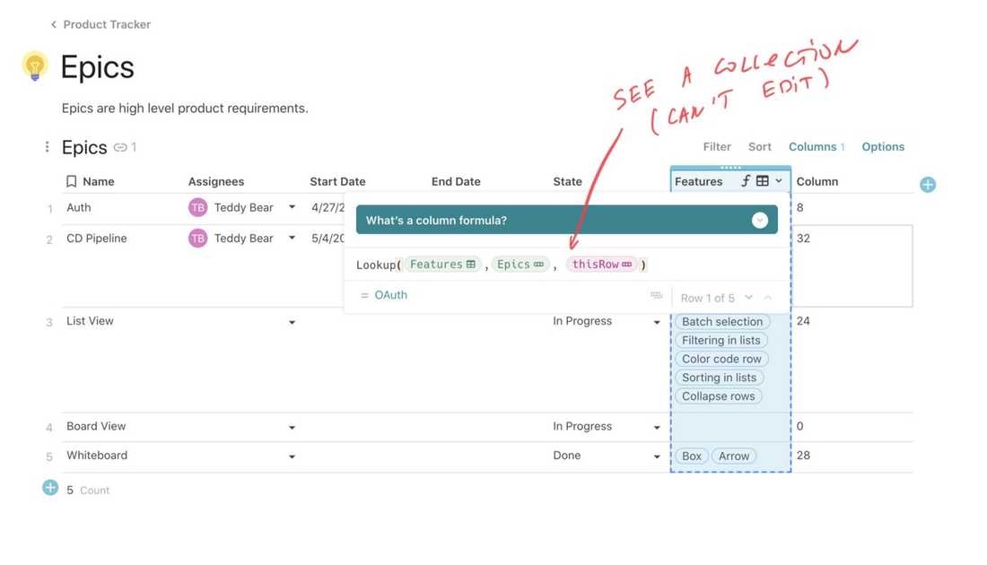 Lookup field to emulate relations