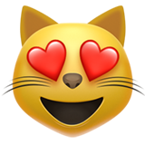 Emoji cat-love