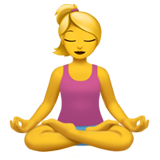 Emoji woman-in-lotus-position