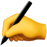 Emoji writing-hand